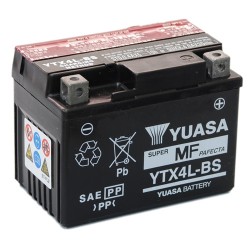 Batterie moto Yuasa 12V 3Ah sans entretien YTX4L-BS / GTX4L-BS