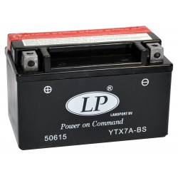 Batterie moto 12V 6Ah sans entretien YTX7A-BS / GTX7A-BS / YTX7A-4