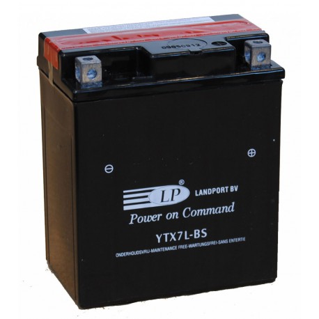 Batterie moto 12V 6Ah sans entretien YTX7L-BS / GTX7L-BS