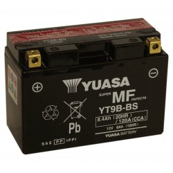 Batterie moto YUASA 12V 8Ah sans entretien YT9B-BS / GT9B-BS