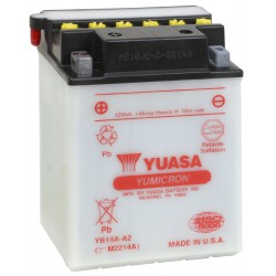 Batterie moto Yuasa Yumicron 12V / 14Ah avec entretien YB14A-A2
