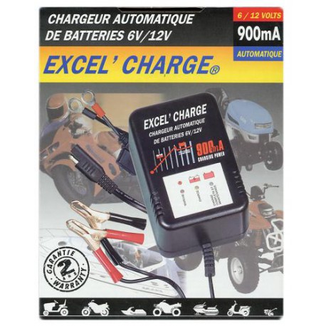Chargeur automatique 6V/12V - 900mA XL900