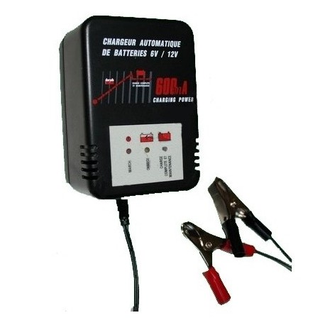 Chargeur automatique 6V/12V - 600mA XL600 - Batteries Moto