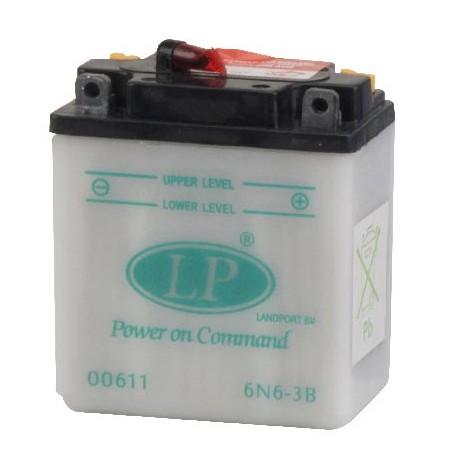 Batterie moto 6V / 6Ah avec entretien 6N6-3B - Batteries Moto