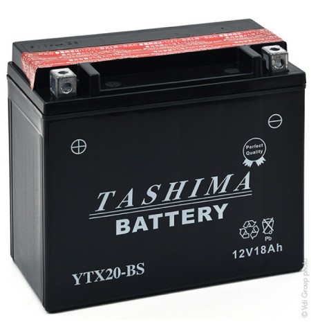 Batterie moto 12V 18Ah sans entretien YTX20-BS / GTX20-BS