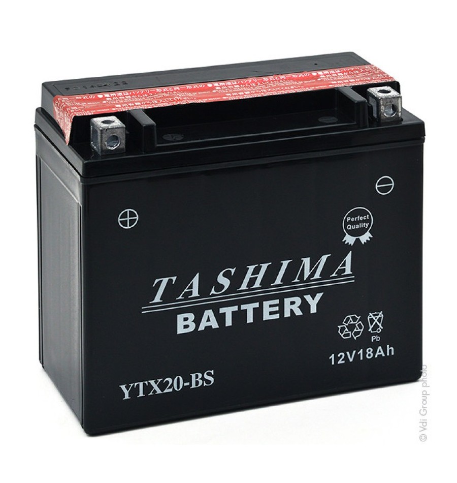 Batterie moto 12V 18Ah sans entretien YTX20-BS / GTX20-BS - Batteries Moto