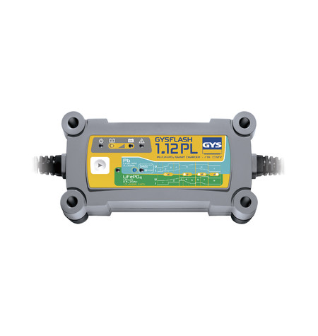 CHARGEUR DE BATTERIE AUTOMOBILE IP65 6V/12V - 1,1A AVEC CONNECTEUR