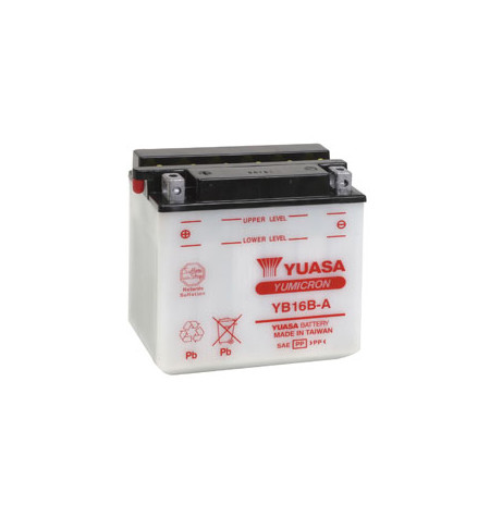 Batterie moto Yuasa Yumicron 12V / 16Ah avec entretien YB16B-A1