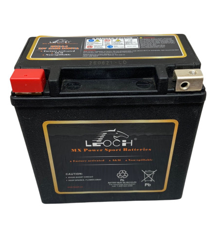 Batterie Harley AGM Leoch 12V/12Ah MX14-4-1 / ETX14 - Batteries Moto