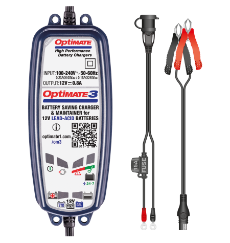 Chargeur / Optimiseur 12V - 800mA Optimate 3