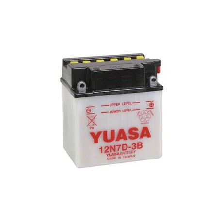 Batterie moto Yuasa 12V / 7Ah avec entretien 12N7D-3B