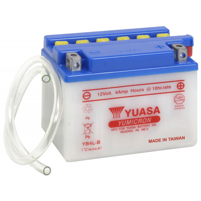 Batterie moto Yuasa Yumicron 12V / 4Ah avec entretien YB4L-B - Batteries  Moto