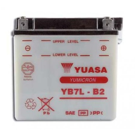 Batterie moto Yuasa Yumicron 12V / 8Ah avec entretien YB7L-B2