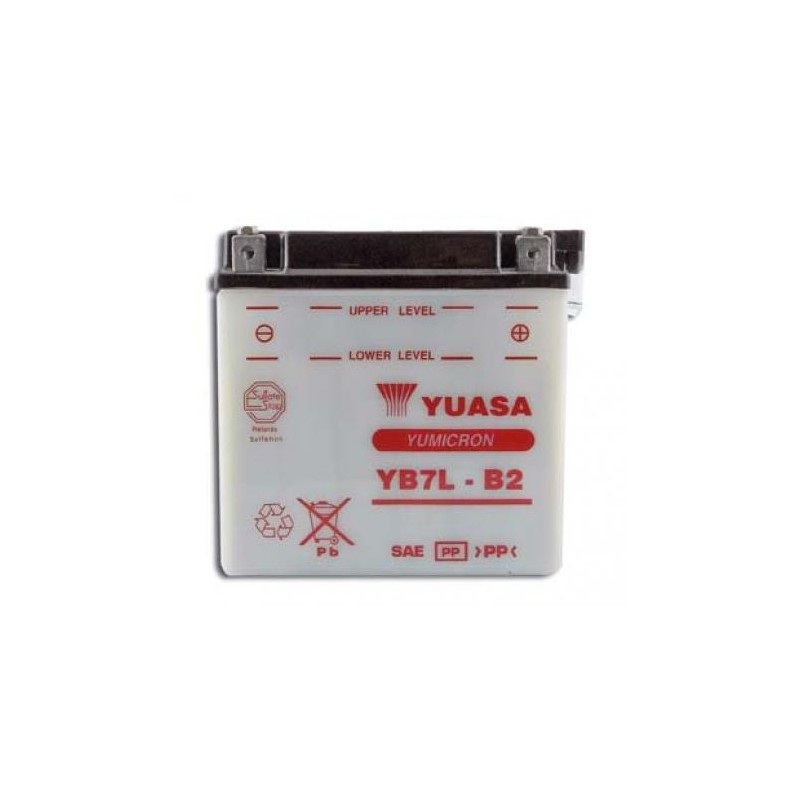 Batterie moto Yuasa Yumicron 12V / 8Ah avec entretien YB7L-B2 - Batteries  Moto
