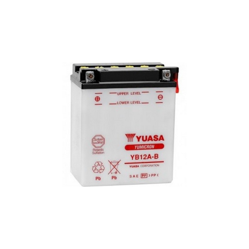 Batterie moto Yuasa Yumicron 12V / 12Ah avec entretien YB12A-B - Batteries  Moto