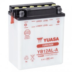 Batterie moto Yuasa Yumicron 12V / 12Ah avec entretien YB12AL-A