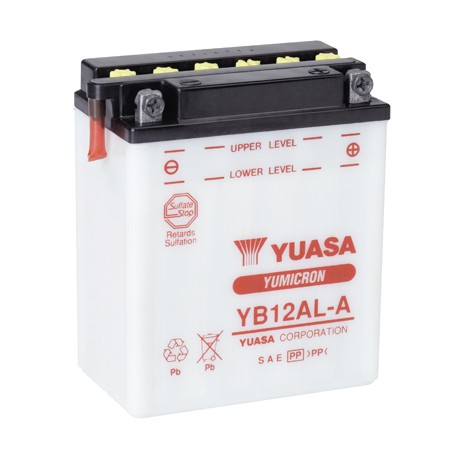 Batterie moto Yuasa Yumicron 12V / 12Ah avec entretien YB12AL-A