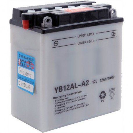 Batterie moto renforcée 12V / 12Ah avec entretien YB12AL-A2