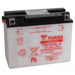 Batterie moto Yuasa Yumicron 12V/20Ah avec entretien Y50-N18L-A